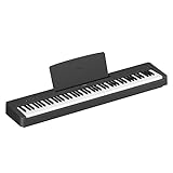 Yamaha P-145 Digital Piano, Schwarz – Leichtes und tragbares Digital Piano mit der Graded-Hammer-Compact Tastatur mit 88 gewichteten Tasten und 10 Instrumentenkläng