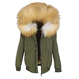 OFTBUY Frauen Wasserdichte Bomber Parka Echtpelz Mantel Winter Jacke Frauen Natürliche Waschbär Fuchs Pelz Kragen Kapuze Starke Oberbekleidung