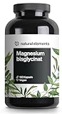 Magnesiumbisglycinat - Premium: Chelatiertes Magnesium - 180 Kapseln - 100mg elementares Magnesium pro Kapsel - Laborgeprüft, vegan,