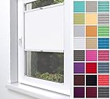 Home-Vision® Premium Plissee Faltrollo ohne Bohren zum Kleben Innenrahmen Blickdicht Sonnenschutz Jalousie für Fenster & Tür (Weiß, B75 x H200cm)