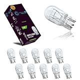 LIGHTWORLD24 10 x T20 W21/5W 12V W3x16q Auto-Lampen Glassockellampen Ersatz Halogen Birne für Bremslicht Tagfahrlicht Hecklicht Parklicht E-geprü