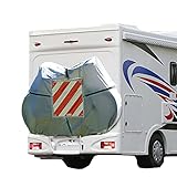 Fahrradabdeckung Fahrradschutzhülle Warntafeltasche mit Befestigungs-Set für Wohnmobil Warnschild Größe XXL 2-3 F