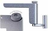 ClipClose TS silber der patentierte mini Türschließer Türanlehner für Zimmertüren - ohne Bohren und Schraub