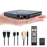 ARAFUNA Mini DVD Player, HDMI Small DVD Player for TV with All Region Free, 1080P HD Compact Small DVD CD/Disc Player with AV Output USB Input Remote Control and AV Cab