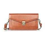 Einfach zu verwenden Leder Kleine Umhängetasche Handy-Portemonnaie Tasche mit Schulterriemen Compatible with iPhone 6 7 8 Plus Xs Xs Max, Compatible with Samsung Galaxy S10 S7 Edge-S9 S10 Plus-Note 9