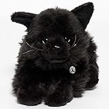 Katze Kuscheltier schwarz liegend 27 cm Plüschtier Kater Rusty