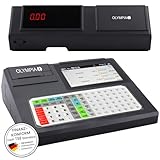 Olympia K200 Plus Registrierkasse für Handel & Gastronomie | 7-Zoll Touchdisplay | LED Kundenanzeige | 80mm Thermodrucker | Flachtastatur mit 84 Tasten | grafisches Bonlogo | Modernes Desig