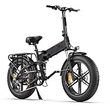ENGWE Engine Pro E-Bike Klapprad 20 Zoll, Fatbike Faltbar E Bike Herren Damen Vollfederung E-Bike mit 48V 16Ah Batterie abnehmbar - 25 km/h bis zu 120 km Reichweite (Schwarz)