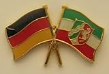 Nordrhein Westfalen / Deutschland Freundschafts Pin Anstecker Flagge Fahne Nationalflagge Doppelpin Flaggenpin Badge Button Flaggen Clip Ansteck
