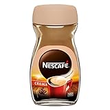 NESCAFÉ CLASSIC Crema, löslicher Bohnenkaffee aus mitteldunkel gerösteten Kaffeebohnen, kräftiger Instant-Kaffee mit samtiger Crema, koffeinhaltig, 6er Pack