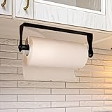 Küchenrollenhalter ohne Bohren 30cm, Küchenrollenhalter Wand Klopapierhalter, Papierhalter Wand Selbstklebend (Schwarz) für KüChe Aufbewahrung & Org