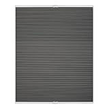 Lichtblick Thermo-Plissee Klemmfix, ohne Bohren, verspannt, Wabenplissee, Blickdicht, Hitzeschutz, Klemmträger, Energie und Heizkosten sparen Grau,85 cm x 130 cm (B x L)