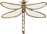 Kare Design Wandschmuck Dragonfly Mirror Gold, Wanddekoration, Spiegel, für Wandmontage horizontal, Wanddeko Wohnzimmer, Libelle, 27x35x4
