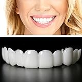 2 Paare Zähne Veneers Zahnspange Extra Dünn Comfort Fit Instant Perfekte Smile Zähne Sicherer Provisorischer Zahnersatz Ober Und Unterkiefer Sofortig Furniere Prothesen Zähne Für Schöne S