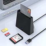 USB Smart Card Reader, DOD Military USB CAC Memory Card Reader Build in SD/SDHC/SDXC Micro SD Card Reader SIM and MMC RS & 4.0 Multi Card Reader Compatible with Windows, Mac OS X, Linux/Unix