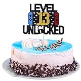 Kuchenaufsatz zum 13. Geburtstag, Gaming-Kuchenaufsatz, personalisierbar, Happy Birthday, Kuchendekoration, Geburtstagsspiel, Partyzubehör für Kinder und Jung