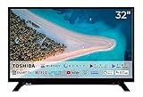 TOSHIBA 32W2263DG 32 Zoll Fernseher/Smart TV (HD Ready, HDR, Netflix/Prime Video, Triple-Tuner, Dolby Audio), Schw