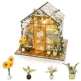 Cuteefun Miniatur DIY Puppenhaus Bausatz für Erwachsene zum Bauen von DIY Handwerkshaus Modellbausatz mit Möbel und Werkzeug Machen Sie Ihr eigenes kreatives Geschenk (Blumenladen Sonnenschein)
