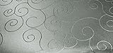 Unbekannt Tischdecke oval 130x220 cm Struktur damast Tafeltuch Circle bügelfrei fleckenabweisend #1230 (Silber)