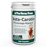 Carotin Bräunungskapseln 200 Stk. - pro Kapsel 8 mg Beta-Carotin + 300 mg Nachtkerzenö