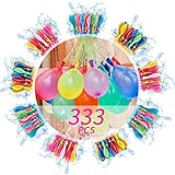 Dabuu Wasserbomben Selbstschließend 60 Sekunden Schnellfüller Wasserbomben Set, Bunt Gemischt Wasser Luftballons für Kinder und Erwachsene, Wasserspiele, Partys, Geburtstagsgeschenke (333)