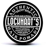 Lockhart's HEAVY HOLD Hair Pomade | sehr feste klassische Haarpomade aus Michigan (USA) | seidiger Glanz | Duft: Kokos & Vanille | Rockabilly | 113g