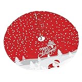 Weihnachtsbaumrock mit schneebedecktem Muster, 91,4 cm, Weihnachtsbaumröcke, Dekorationen, Weihnachtsbaumschmuck für Bauernhaus, Zuhause, Party, Urlaub Dek