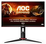 AOC Gaming Q24G2A - 24 Zoll QHD Monitor, 165 Hz, 1 ms MPRT, FreeSync Premium, G-Sync comp, (2560x1440, HDMI, DisplayPort) schwarz/