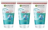 Garnier Skin Active 3in1 Reinigung + Peeling + Maske Anti Pickel, 3er Pack (3 x 150ml)