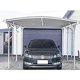 HOME DELUXE - Design Carport - FALO, Weiß - Maße: 505 x 300 x 226/240 cm - inkl. Montagematerial I Autoüberdachung Garage U