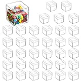 Okllen 36 Stück Acryl quadratisch Würfel klein klar Box mit Deckel Leckerli-Geschenk-Boxen Süßigkeiten-Aufbewahrungsbehälter für Kosmetik, Make-up, Schmuck, Partyzubehör, 5