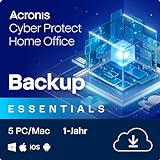 Acronis Cyber Protect Home Office 2023 | Essentials | 5 PC/Mac | 1 Jahr | Windows/Mac/Android/iOS | nur Backup | Aktivierungscode per E