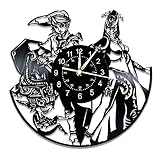 Smotly Vinyl Wanduhr, Zelda Thema Rekord Wanduhr, handgemachte Kunstdekoration zu Hause W