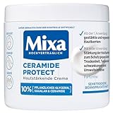 Mixa Hautstärkende Creme für sehr trockene und beanspruchte Haut, Feuchtigkeitsspendend, Pflege-Creme zum Schutz der Hautbarriere, Ceramide Protect , 400