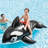 DONGSHUAI Aufblasbare schwimmende Reihe Übergroßer schwarzer Wal, Dicke grüne aufblasbare PVC-Schwimmbettlounge Swimmingpool Loungesessel Wasserhalterung -193 * 119