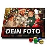PhotoFancy - Adventskalender mit eigenem Foto Bedrucken Lassen - Weihnachtskalender mit Schokolade mit Foto individuell g