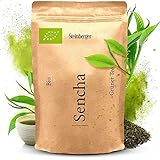 Bio Sencha Grüntee fein-herb aromatischer Geschmack | Sencha der ideale Kaffee-Ersatz | Grüner Tee Bio 250g ohne Zusatzstoffe im wiederverschließbaren Aromapack