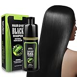 Natürliches schwarzes Haarshampoo, weißes bis schwarzes Shampoo für Männer und Frauen, weißes Haarentfernungs-Haarfärbe-Shampoo (250 ml)