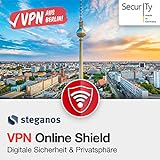 Steganos VPN für Windows, ganz einfach inkl. Deutschland, Spanien, Frankreich, Italien, USA, etc. | 1 Jahr | VPN Software für Windows 11,10