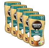 NESCAFÉ GOLD Typ Latte, Getränkepulver aus löslichem Bohnenkaffee, kräftiger Geschmack & intensives Aroma, koffeinhaltig, 5er Pack (5x250g)