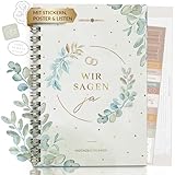 Lebenskompass Hochzeitsplaner Buch mit praktischen Poster 'FOREVER' Wedding Planner mit Terminplan, Listen und Tipps für eine perfekte Planung einer Hochzeit - mit Stickern - A5 +