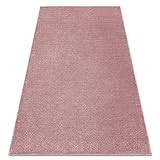 Teppich Softy rosa, glatt, einfarbig, für Zimmer, Wohnzimmer, Schlafzimmer, 140x190