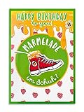 bentino MUSIK-Geburtstagskarte, Glückwunschkarte zum Kindergeburtstag spielt ein süsses Geburtstagslied Marmelade im Schuh, DIN A5 Set mit Umschlag
