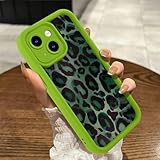 Genmoral Schutzhülle für iPhone Xs Max 16,5 cm (6,5 Zoll), matt, schwarz-grünes Leopardenmuster, stoßfeste Schutzhülle, weiche TPU-Schutzhülle für Damen und Mädchen, kratzfeste Handyhü