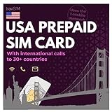 travSIM USA SIM Karte | T-Mobile Netzwerk | 50GB Daten, unbegrenzte Nationale Anrufe & SMS | Die SIM Karte für USA bietet unbegrenzte Anrufe zu 30+ Länder | USA SIM Karte 21 Tag