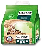Cat's Best Sensitive, 100 % pflanzliche Katzenstreu, fest klumpend und antibakteriell aus veredelten Aktiv-Holzfasern – speziell für empfindliche Katzen, 2,9 kg/8