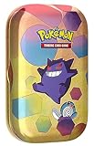 Pokémon-Sammelkartenspiel: Mini-Tin-Box Karmesin & Purpur – 151: Gengar (2 Boosterpacks, 1 Münze & 1 Bildkarte)