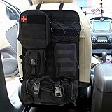 Mocoli Taktisch Autositz Organizer, Rückenlehnenschutz mit 5 Abnehmbare Tasche, Taktisch Autositz Rückenlehnen Organizer, Autositz Rückentasche für Die Meisten Fahrzeug