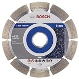 Bosch Professional 1x Diamanttrennscheibe Standard for Stone (für Stein, Granit, Beton, Ø 125 x 22,23 x 1,6 x 10 mm, Zubehör für Winkelschleifer)
