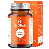 Serotalin ORIGINAL KAPSELN | Energie, Motivation & Fokus mit Griffonia + Vitamin D3 + Phenylalanin - Vitamin B12, B6, Zink, Chrom + Koffein | 100% vegan, 60 Kapseln für 2 M
